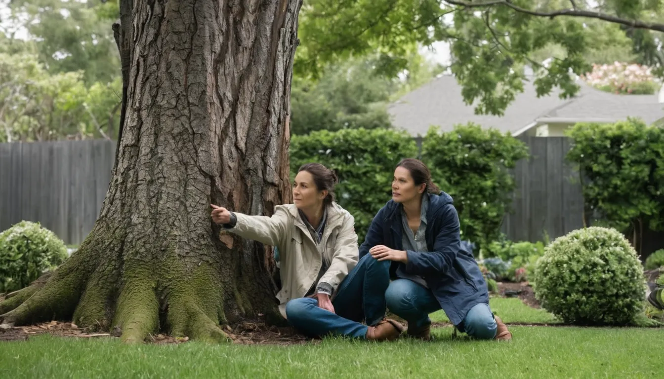 Homeowner reviewing tree warning signs in the Corcoran area
